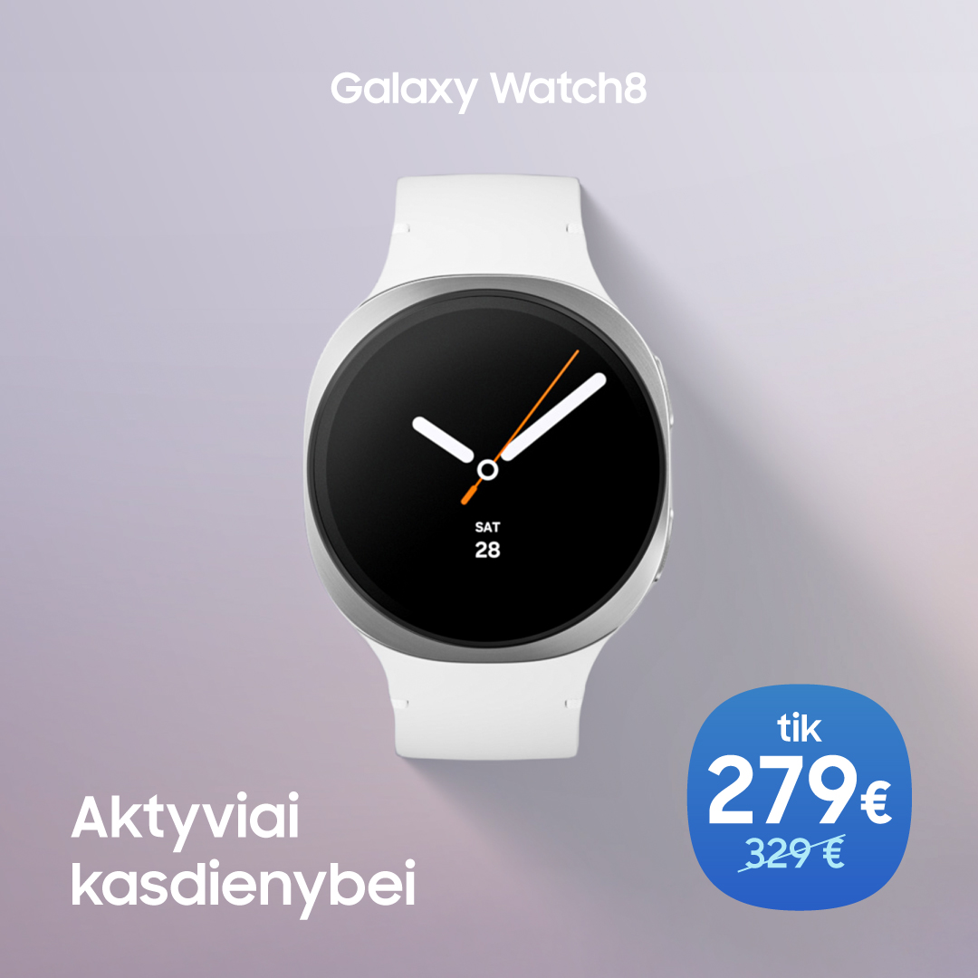 Vasaros ritmui pritaikytas Galaxy Watch8 už ypatingą kainą!